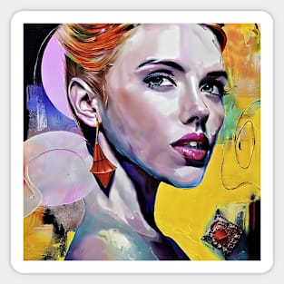 Face of  Scarlett  Johansson Sticker